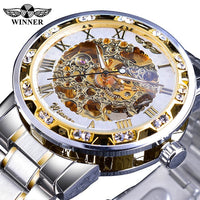 WINNER Royal Diamond Display Design Mechanical Men's Watch - Watches - Proshot Bazaar