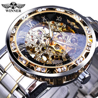 WINNER Royal Diamond Display Design Mechanical Men's Watch - Watches - Proshot Bazaar