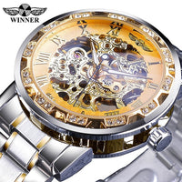 WINNER Royal Diamond Display Design Mechanical Men's Watch - Watches - Proshot Bazaar