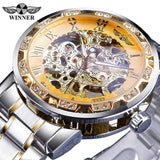 WINNER Royal Diamond Display Design Mechanical Men's Watch - Watches - Proshot Bazaar