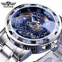 WINNER Royal Diamond Display Design Mechanical Men's Watch - Watches - Proshot Bazaar
