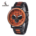 BOBO BIRD Handmade Wooden Stylish Chronograph Men Watch With Wooden Gift Box - Watches - Proshot Bazaar