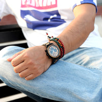 BOBO BIRD Handmade Wooden Stylish Chronograph Men Watch With Wooden Gift Box - Watches - Proshot Bazaar