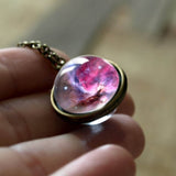 Handmade Nebula Galaxy Double Sided Cabochon Pendant Necklace - Necklaces - Proshot Bazaar