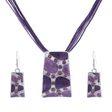 ZOSHI Fashion African Leather Chain Enamel Gem Jewelry Set - Necklaces - Proshot Bazaar