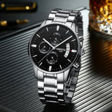 NIBOSI 1985 Chronograph Waterproof Coated Glass Luminous Quartz Men's Watch - Watches - Proshot Bazaar