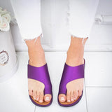 Orthopedic Women Leather Flat Casual Big Toe Foot Correction Sandal - Shoes - Proshot Bazaar