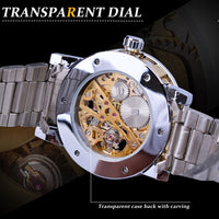 WINNER Royal Diamond Display Design Mechanical Men's Watch - Watches - Proshot Bazaar