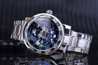 WINNER Royal Diamond Display Design Mechanical Men's Watch - Watches - Proshot Bazaar